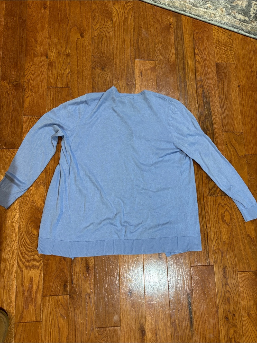 august silk Powder Blue Openwork Button-Front Cardigan - Picture 3 of 3